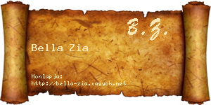 Bella Zia névjegykártya
